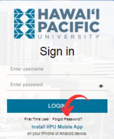 HPU Blackboard Recover Password