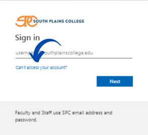 SPC Blackboard Recover Password