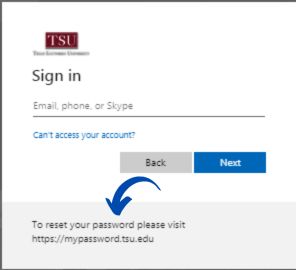 TSU Blackboard Recover Password
