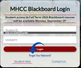 MHCC Blackboard Recover Password