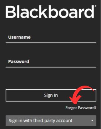 RCC Blackboard Recover Password